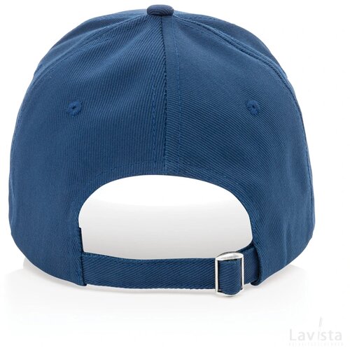Impact AWARE™ 5 panel 280gr recycled katoenen cap donkerblauw