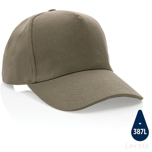 Impact AWARE™ 5 panel 280gr recycled katoenen cap groen