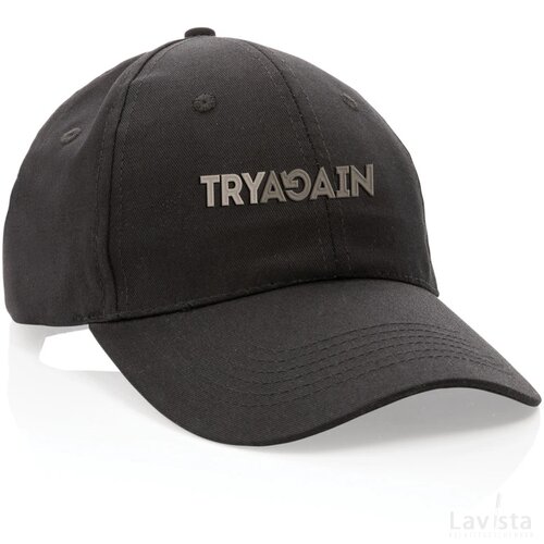 Impact AWARE™ 6 panel 190gr gerecycled katoenen cap zwart