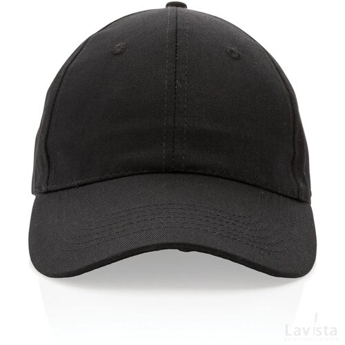 Impact AWARE™ 6 panel 190gr gerecycled katoenen cap zwart