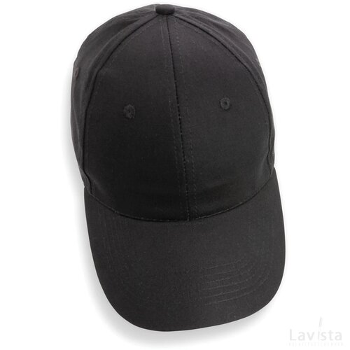Impact AWARE™ 6 panel 190gr gerecycled katoenen cap zwart