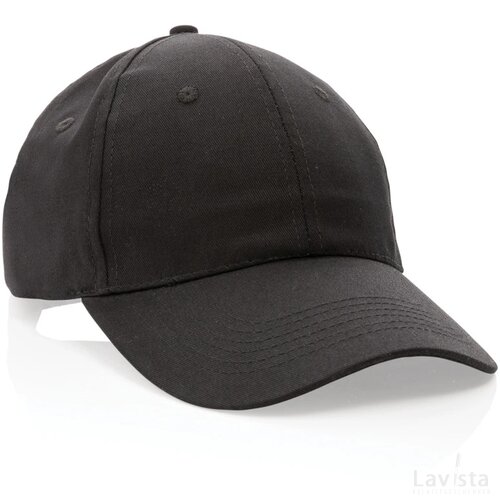 Impact AWARE™ 6 panel 190gr gerecycled katoenen cap zwart