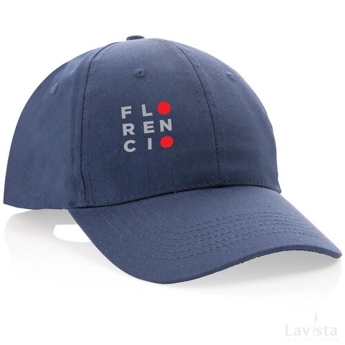 Impact AWARE™ 6 panel 190gr gerecycled katoenen cap donkerblauw