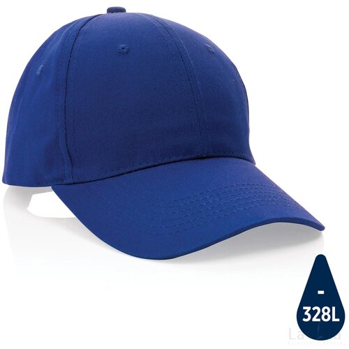 Impact AWARE™ 6 panel 190gr gerecycled katoenen cap blauw