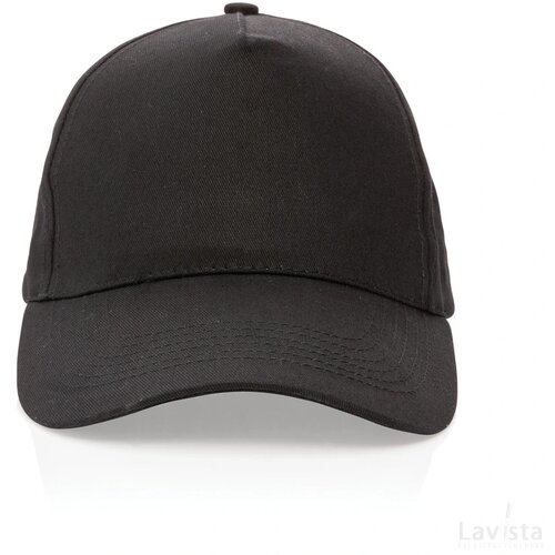 Impact AWARE™ 5 panel 190gr gerecycled katoenen cap zwart