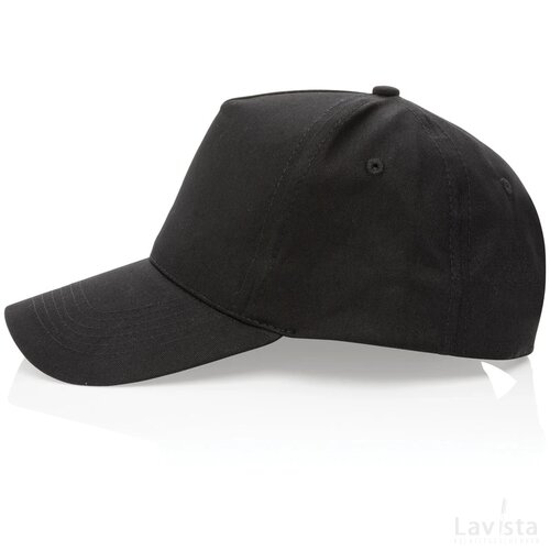 Impact AWARE™ 5 panel 190gr gerecycled katoenen cap zwart