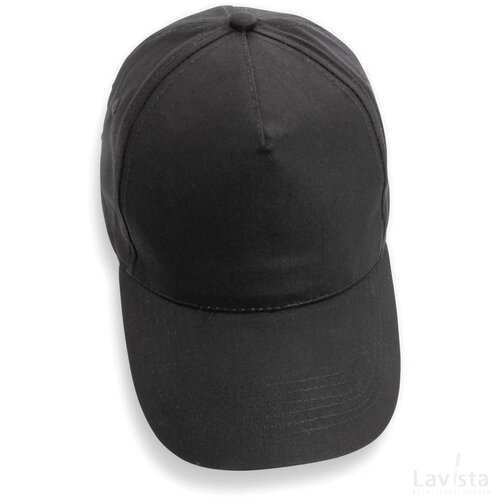 Impact AWARE™ 5 panel 190gr gerecycled katoenen cap zwart