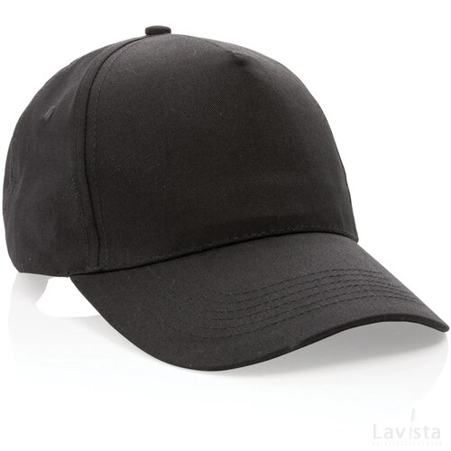 Impact AWARE™ 5 panel 190gr gerecycled katoenen cap zwart