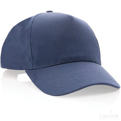 Impact AWARE™ 5 panel 190gr gerecycled katoenen cap donkerblauw