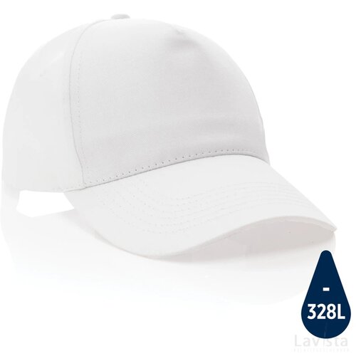 Impact AWARE™ 5 panel 190gr gerecycled katoenen cap wit