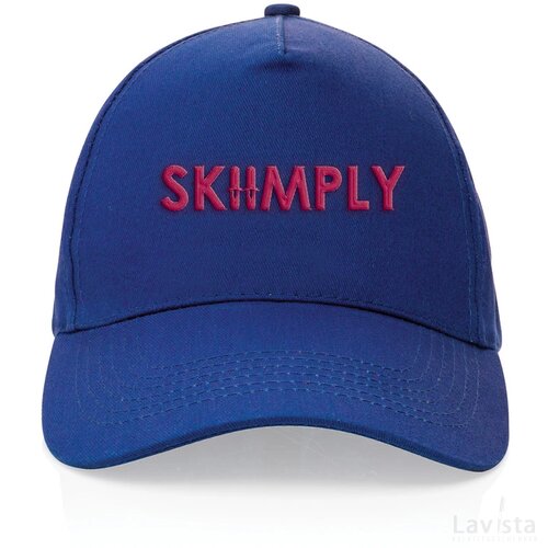 Impact AWARE™ 5 panel 190gr gerecycled katoenen cap blauw