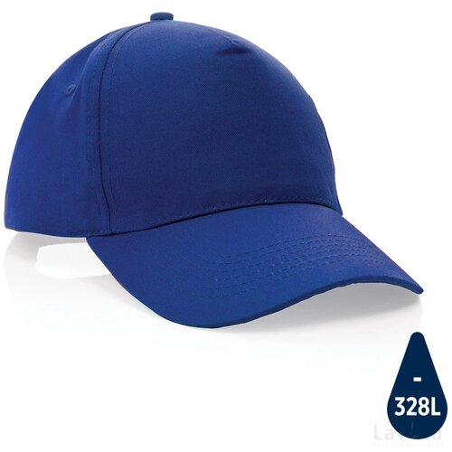 Impact AWARE™ 5 panel 190gr gerecycled katoenen cap blauw