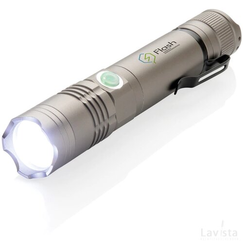 Herlaadbare 3W zaklamp grijs