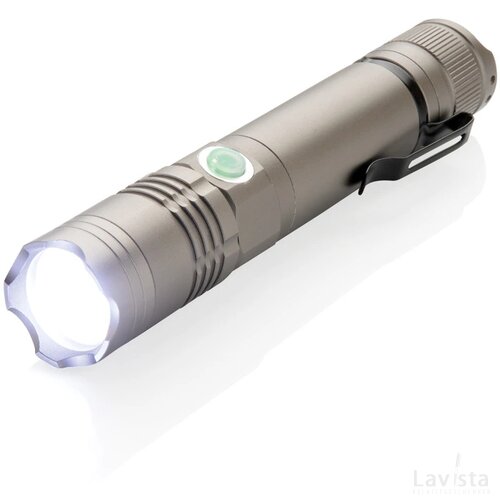 Herlaadbare 3W zaklamp grijs
