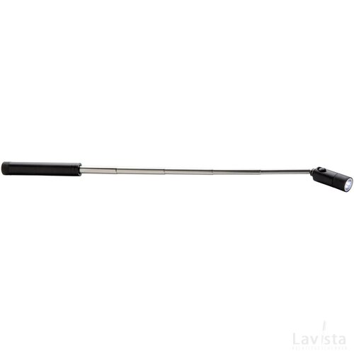 Uitschuifbare zaklamp met magneet zwart