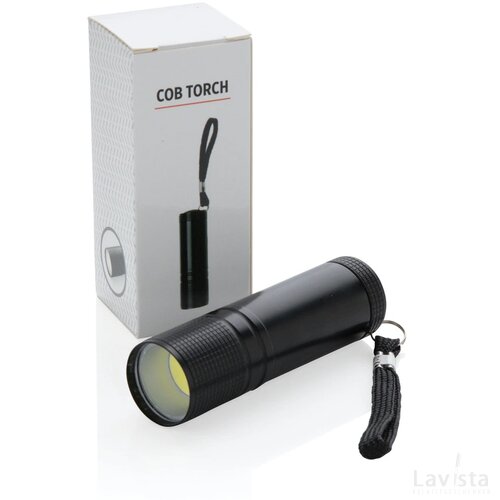 COB zaklamp zwart