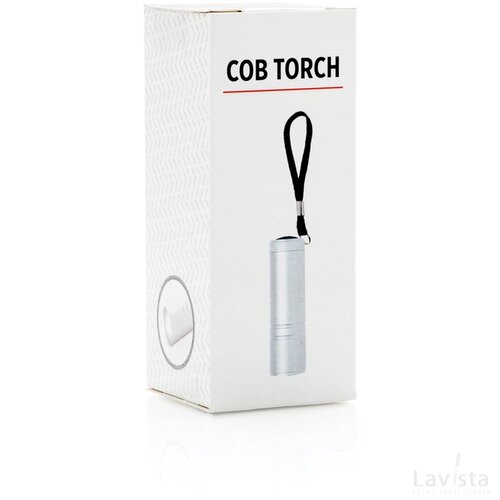 COB zaklamp zilver