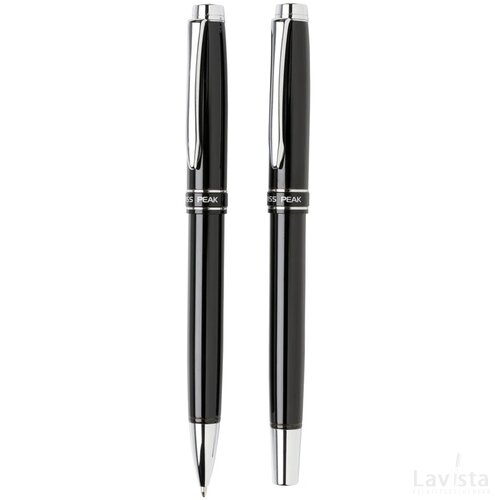 Heritage pennen set zwart, zilver