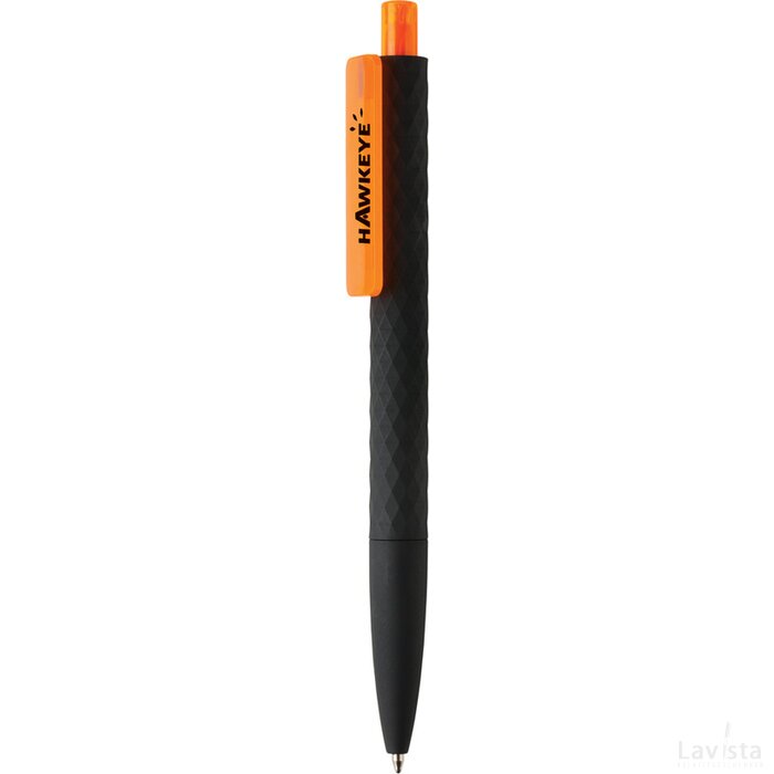 X3 zwart smooth touch pen oranje, zwart