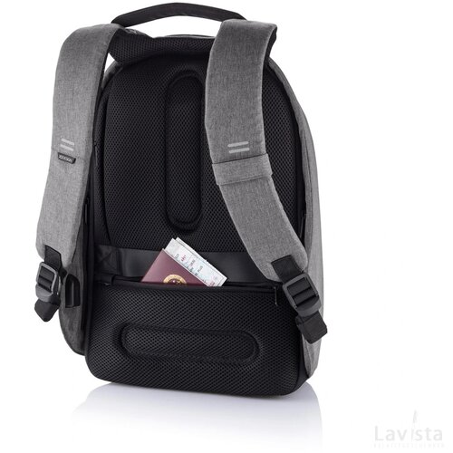 Bobby Hero Small, anti-diefstal rugzak grijs, zwart