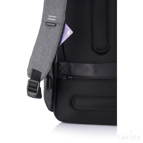 Bobby Hero Small, anti-diefstal rugzak grijs, zwart