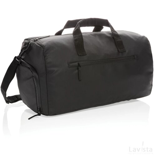 Fashion black PVC vrije weekendtas zwart