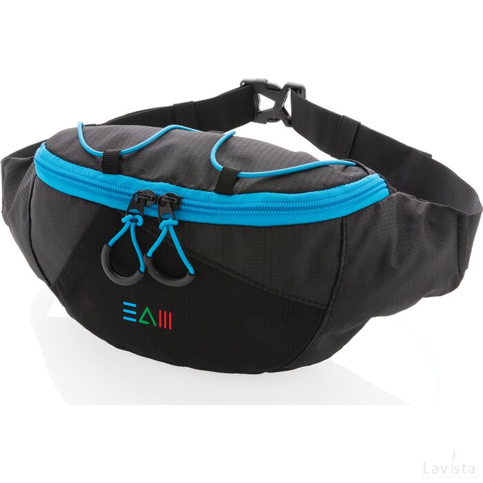 Explorer ribstop heuptas PVC-vrij zwart, blauw