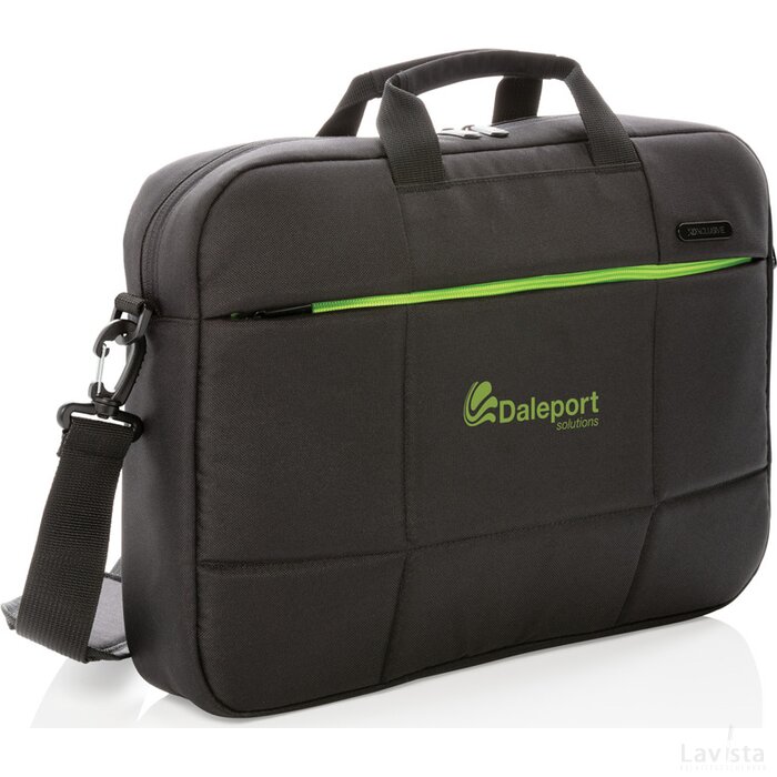 Soho business RPET 15.6" laptop tas PVC vrij zwart, groen