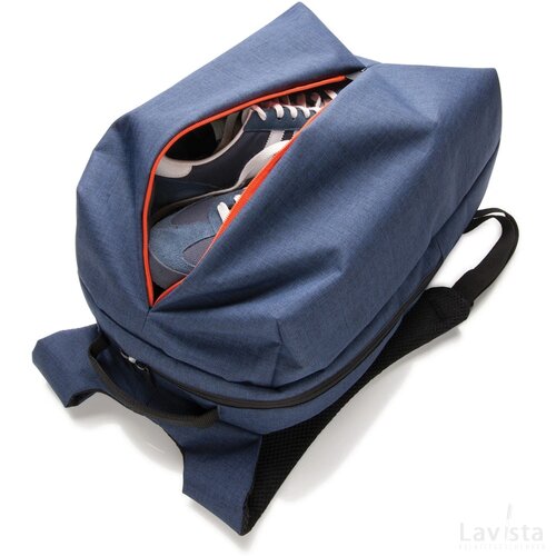 Smart office & sport rugtas PVC vrij blauw, oranje