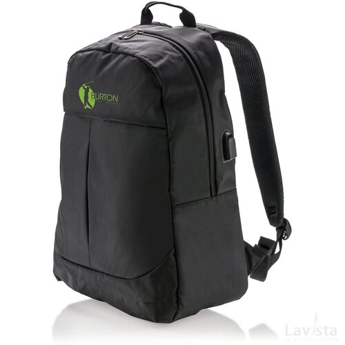 Power USB laptop rugtas PVC Vrij zwart