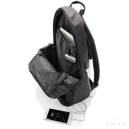 Power USB laptop rugtas PVC Vrij zwart