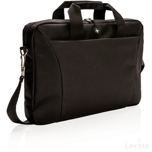 Swiss Peak 15.4” laptop tas PVC-vrij zwart