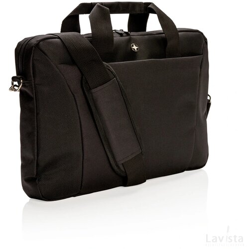 Swiss Peak 15.4” laptop tas PVC-vrij zwart