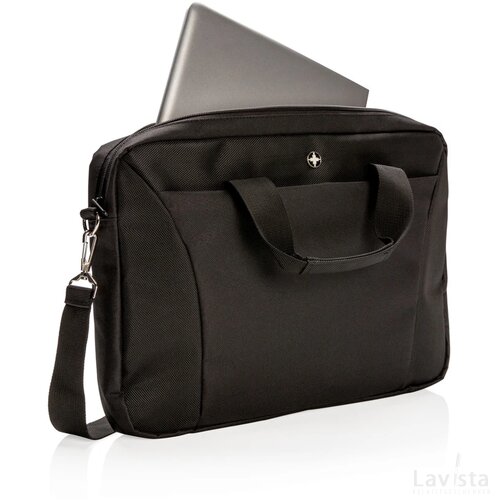 Swiss Peak 15.4” laptop tas PVC-vrij zwart
