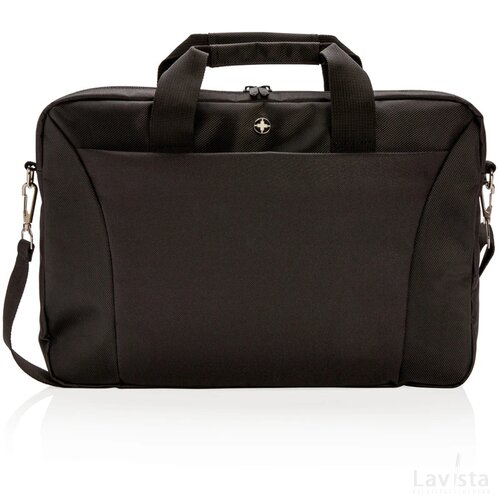 Swiss Peak 15.4” laptop tas PVC-vrij zwart