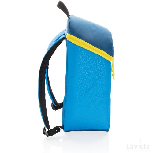 Hiking koelrugzak 10L blauw, geel