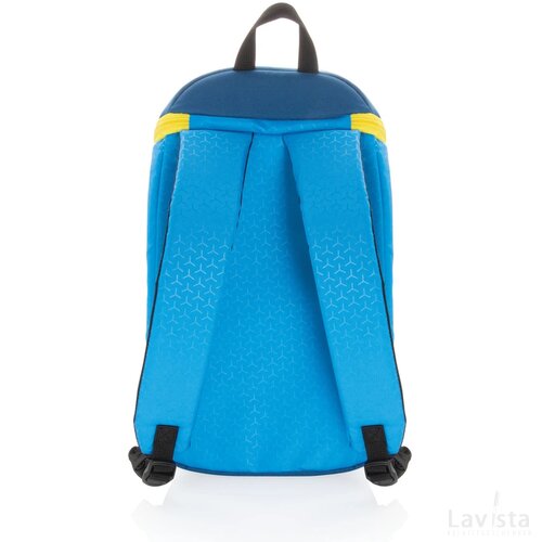 Hiking koelrugzak 10L blauw, geel