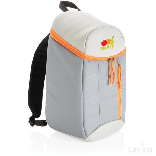 Hiking koelrugzak 10L grijs, oranje