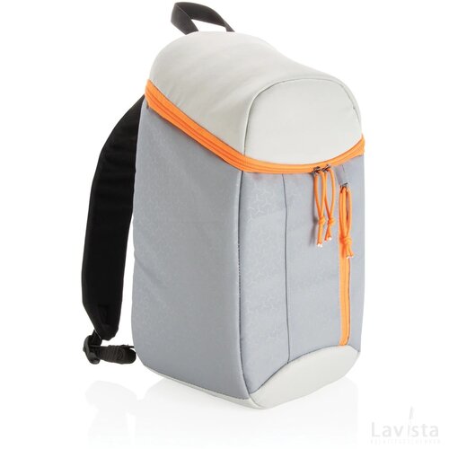 Hiking koelrugzak 10L grijs, oranje