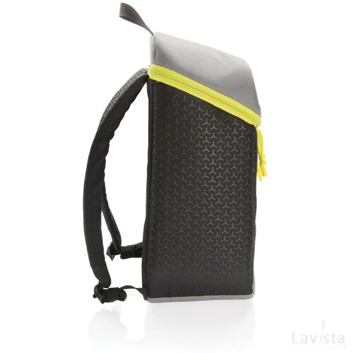 Hiking koelrugzak 10L zwart, limegroen
