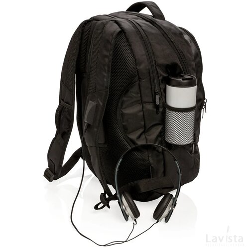 Outdoor laptop rugtas zwart