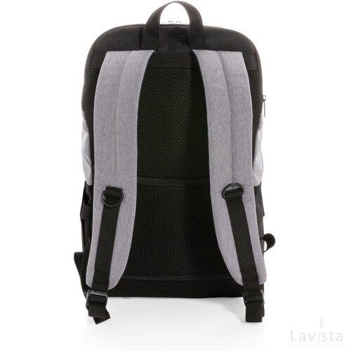 Modern 15.6" USB & RFID laptop rugzak PVC vrij zwart