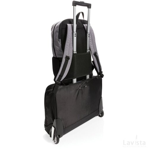 Modern 15.6" USB & RFID laptop rugzak PVC vrij zwart