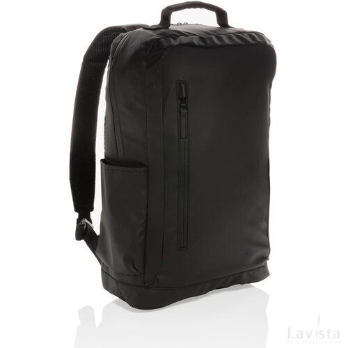 Fashion black PVC vrije 15.6" laptop rugtas zwart