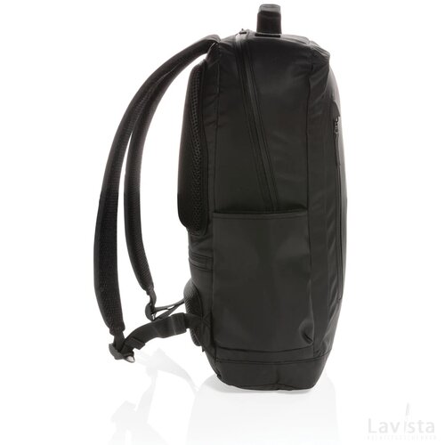 Fashion black PVC vrije 15.6" laptop rugtas zwart
