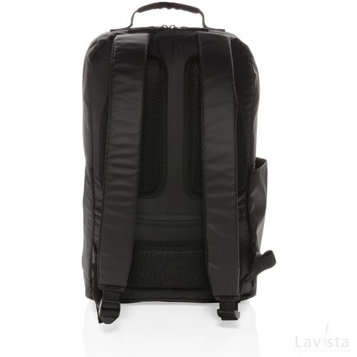Fashion black PVC vrije 15.6" laptop rugtas zwart