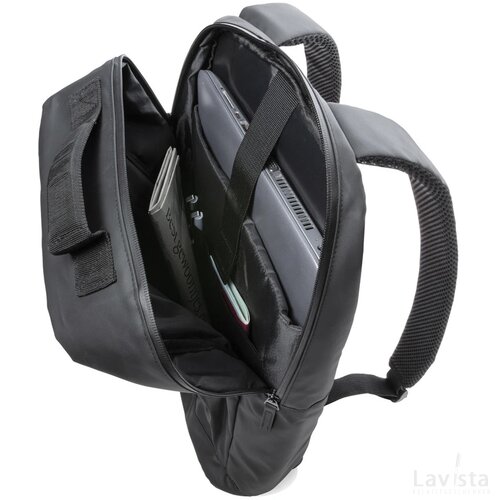 Fashion black PVC vrije 15.6" laptop rugtas zwart