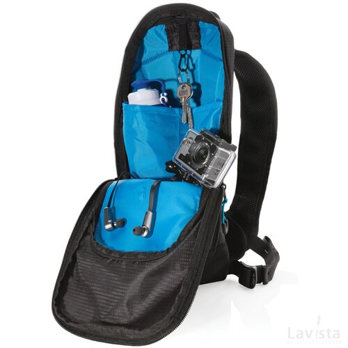 Explorer ribstop kleine wandelrugzak 7L PVC-vrij zwart, blauw