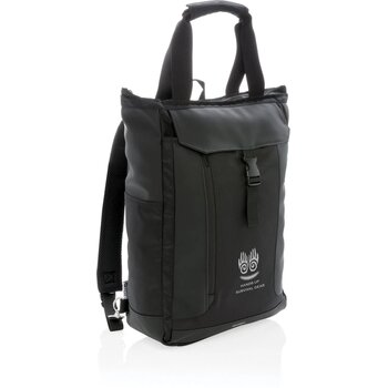 Swiss Peak 15" laptop rugzak en draagtas PVC vrij zwart