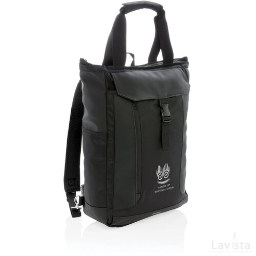 Swiss Peak 15" laptop rugzak en draagtas PVC vrij zwart
